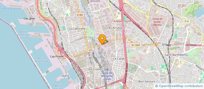 localisation de l'entreprise SCI PHILCA à MARSEILLE