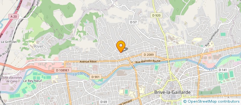 localisation de l'entreprise SCI PHILIPPE MICHEL HENRI  BRIVE-LA-GAILLARDE