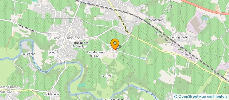 localisation de l'entreprise SCI PHILIPPEAU  LA HAIE-FOUASSIERE