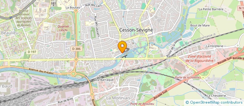 localisation de l'entreprise SCI PHILIPPOT OFFICE  CESSON-SEVIGNE