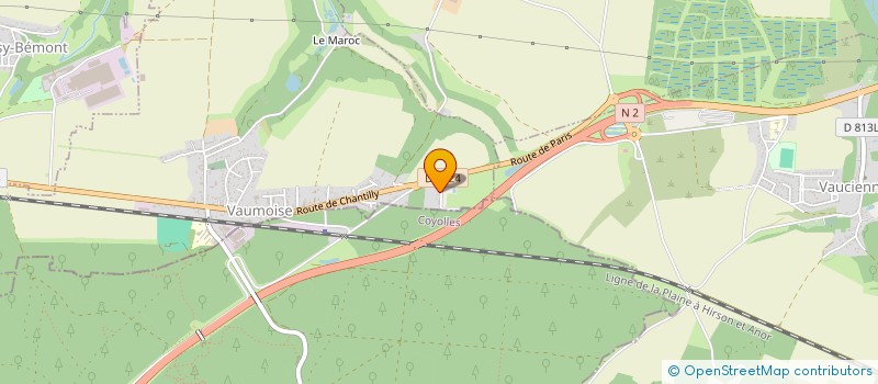 localisation de l'entreprise SCI PHILMAT  VAUMOISE