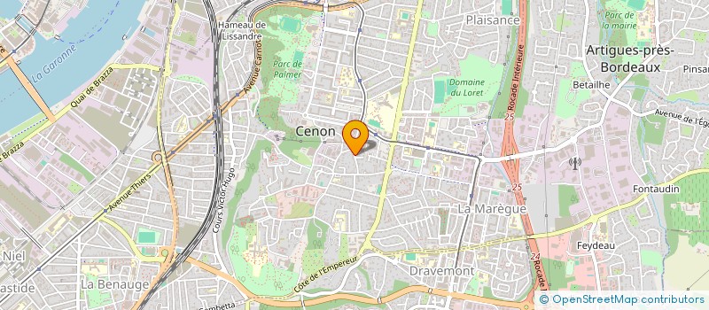 localisation de l'entreprise SCI PHILOMENE  CENON