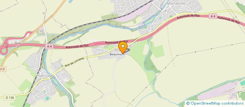 localisation de l'entreprise SCI PHILORAINE  MOINEVILLE