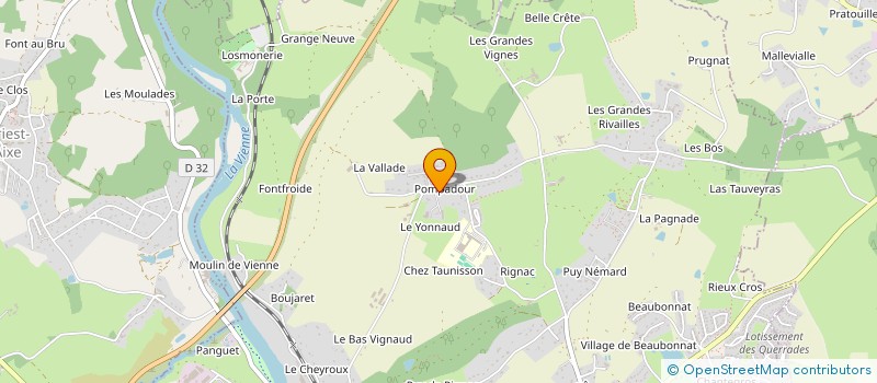 localisation de l'entreprise SCI PHILOS à AIXE-SUR-VIENNE