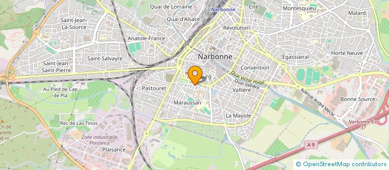 localisation de l'entreprise SCI PHILOSTORGOS  NARBONNE