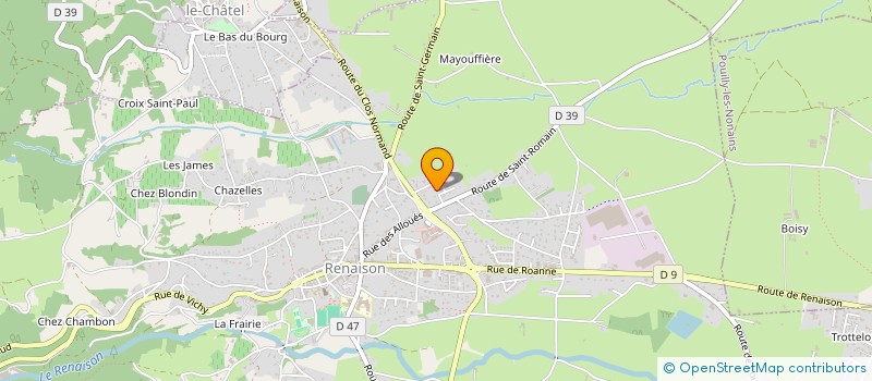 localisation de l'entreprise SCI PHILRINE  RENAISON