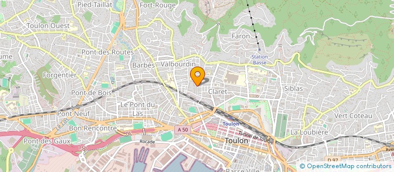 localisation de l'entreprise SCI PHILYAS  TOULON