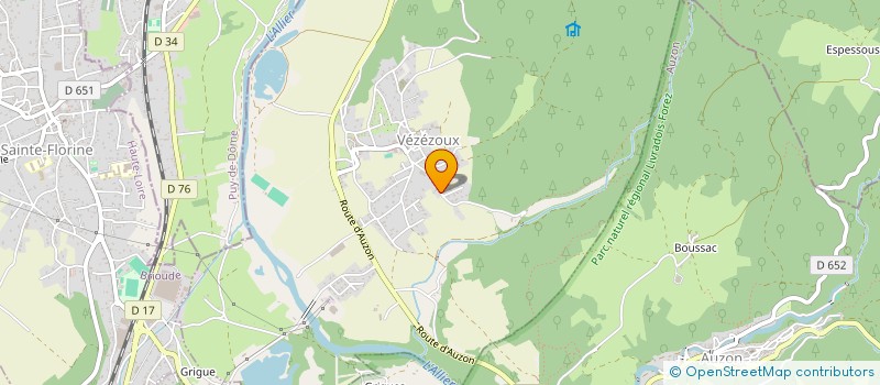 localisation de l'entreprise SCI PHIMAT  VEZEZOUX