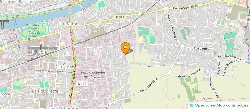 localisation de l'entreprise SCI PHISO  DECINES-CHARPIEU