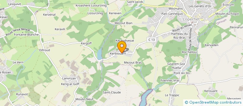 localisation de l'entreprise SCI PHODEX  LOPERHET