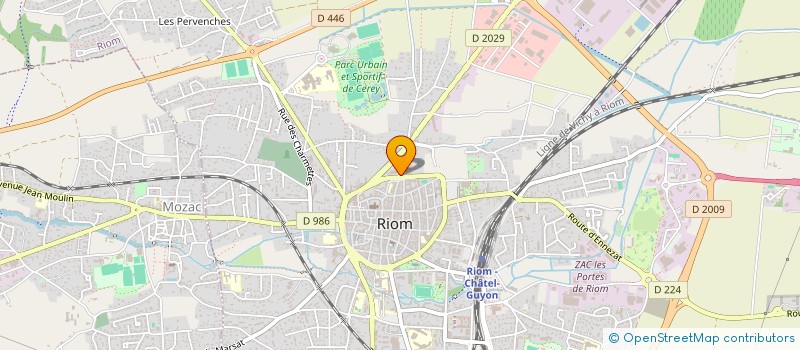 localisation de l'entreprise SCI PHONERIFE  RIOM