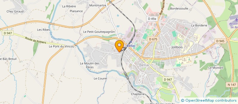 localisation de l'entreprise SCI PHORA à BELLAC