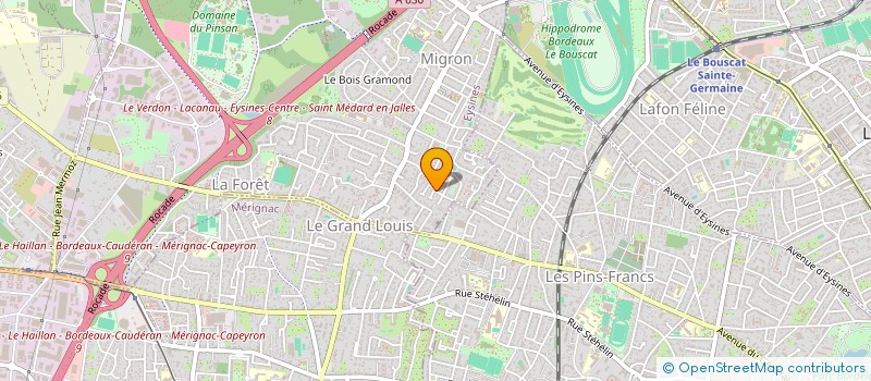 localisation de l'entreprise SCI PHYLINE  EYSINES