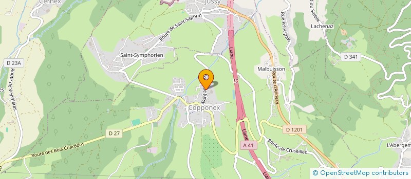 localisation de l'entreprise SCI PHYSIOPARMELAN  COPPONEX