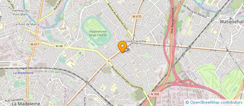 localisation de l'entreprise SCI PHYSIOVET à MARCQ-EN-BARŒUL