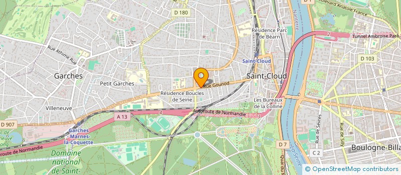 localisation de l'entreprise SCI PIAU CORP à SAINT-CLOUD