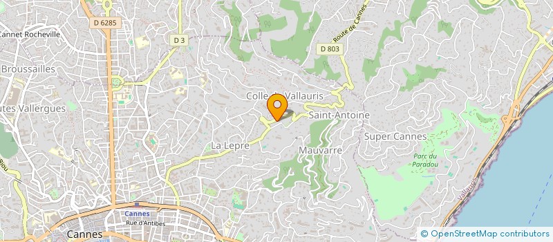 localisation de l'entreprise SCI PICCOLA BELLA à CANNES