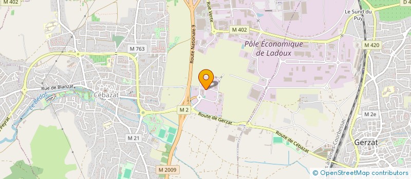 localisation de l'entreprise SCI PICTURE  CEBAZAT