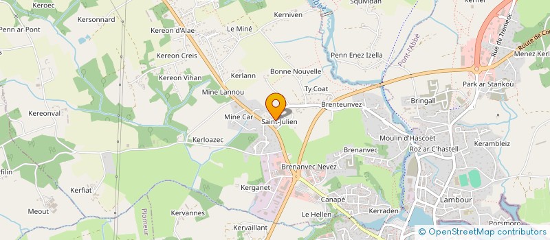 localisation de l'entreprise SCI PIERALEXCOR  PLONEOUR-LANVERN