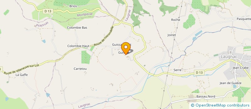 localisation de l'entreprise SCI  PIERIQUE  LAUGNAC