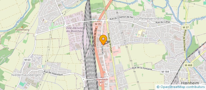 localisation de l'entreprise SCI PIERRE 1ER  SOUFFELWEYERSHEIM