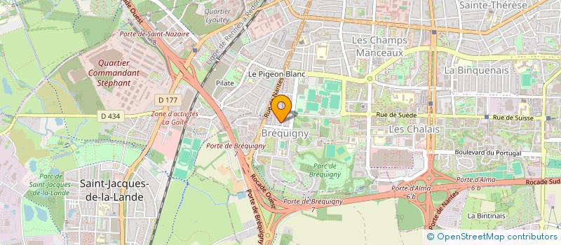 localisation de l'entreprise SCI PIERRE BEAUMANOIR  RENNES