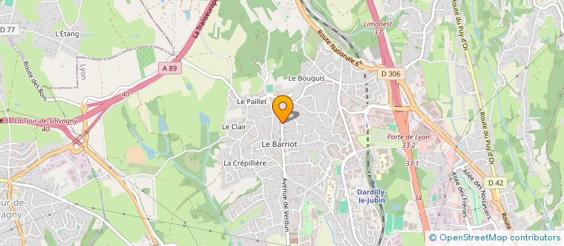 localisation de l'entreprise SCI PIERRE BLANCHE N 2  DARDILLY