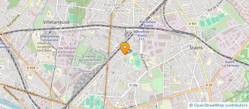 localisation de l'entreprise SCI PIERRE CURIE à PIERREFITTE-SUR-SEINE