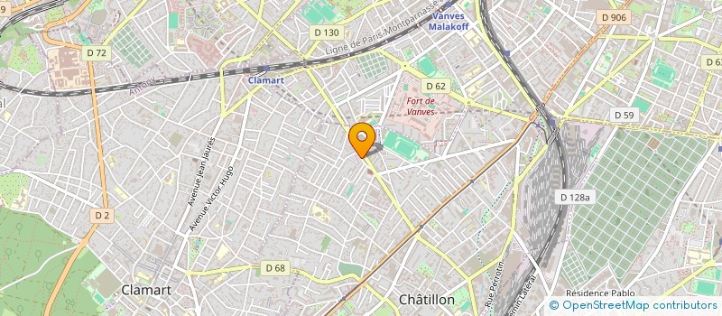 localisation de l'entreprise SCI PIERRE CURIE  CHATILLON