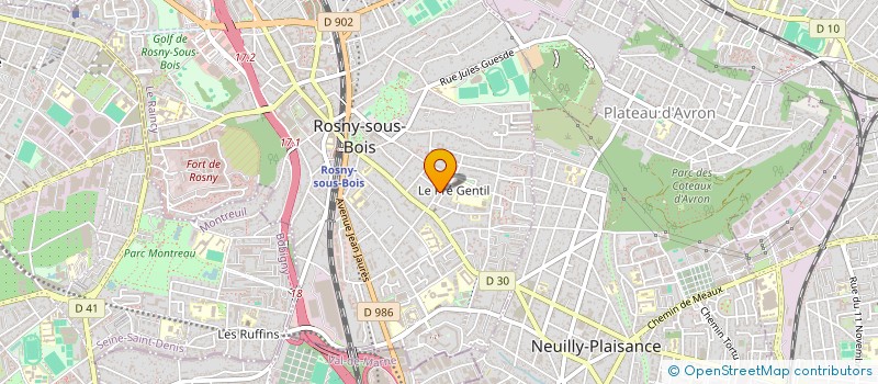 localisation de l'entreprise SCI PIERRE CURIE à ROSNY-SOUS-BOIS