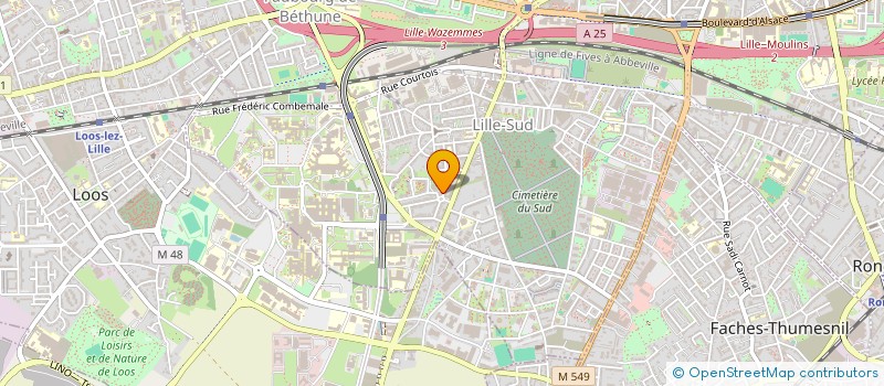 localisation de l'entreprise SCI PIERRE CURIE à LILLE