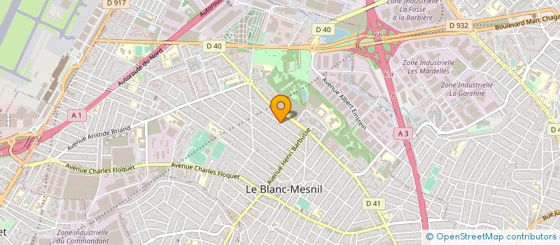 localisation de l'entreprise SCI PIERRE CURIE à LE BLANC-MESNIL