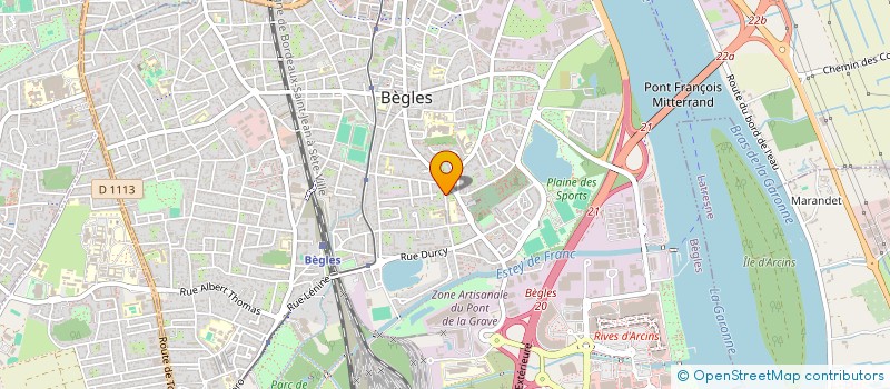 localisation de l'entreprise SCI PIERRE ET JOLIOT CURIE à BEGLES