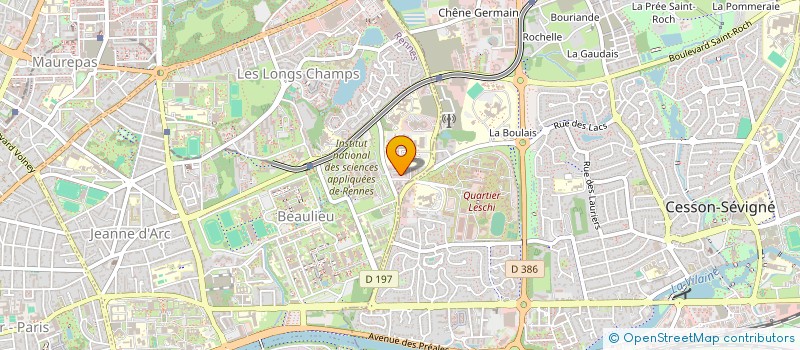 localisation de l'entreprise SCI PIERRE ET MARIE CURIE  RENNES