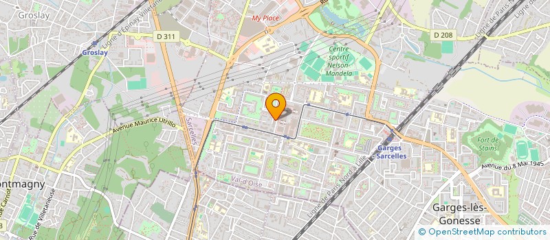 localisation de l'entreprise SCI PIERRE ET PATRIMOINE  SARCELLES
