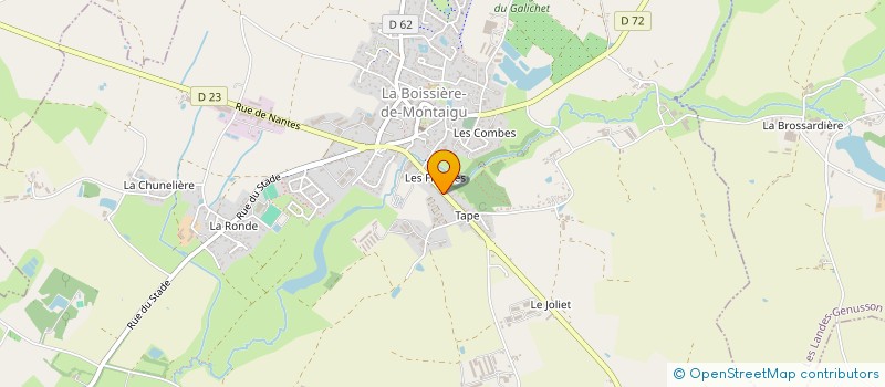 localisation de l'entreprise SCI PIERRE MARBRE ET GRANIT  LA BOISSIERE-DE-MONTAIGU