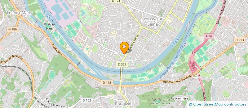 localisation de l'entreprise SCI PIERRE OUEST  CROISSY-SUR-SEINE