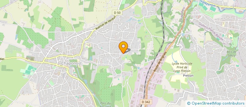 localisation de l'entreprise SCI PIERRE SCIZE  CHAPONOST