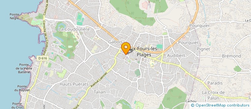 localisation de l'entreprise SCI PIERRE-YVES à SIX-FOURS-LES-PLAGES
