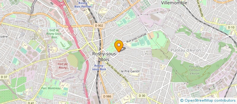 localisation de l'entreprise SCI PIGNEL à ROSNY-SOUS-BOIS