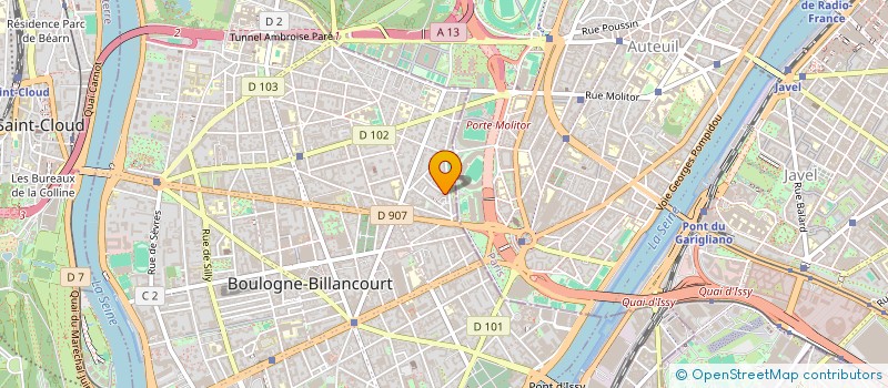 localisation de l'entreprise SCI PIJO à BOULOGNE-BILLANCOURT