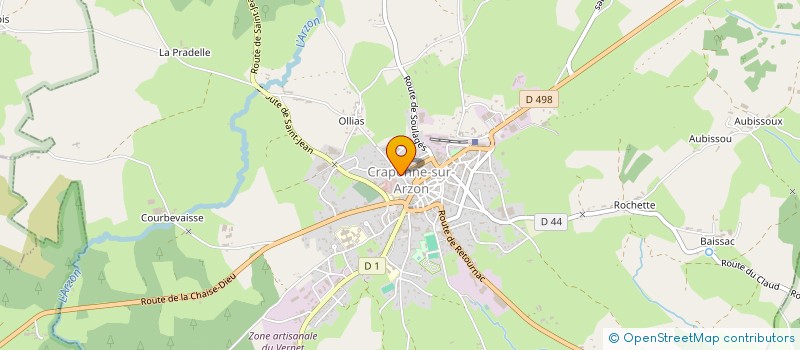 localisation de l'entreprise SCI PIJOPCE  CRAPONNE-SUR-ARZON