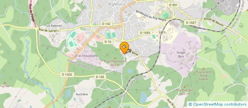 localisation de l'entreprise SCI PILARD  EGLETONS