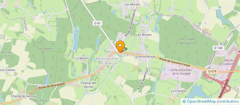 localisation de l'entreprise SCI PILEA  BEAUREPAIRE-EN-BRESSE