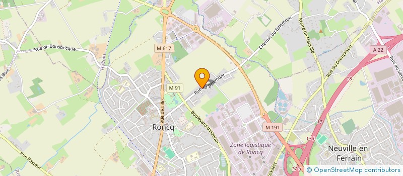 localisation de l'entreprise SCI PILO INVESTISSEMENTS à RONCQ