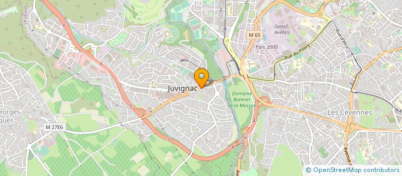 localisation de l'entreprise SCI PILOU  JUVIGNAC
