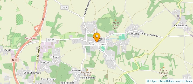 localisation de l'entreprise SCI PINAUD-VAUDON à CHAMPNIERS