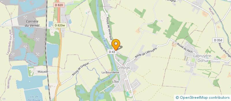 localisation de l'entreprise SCI PINEL  GREPIAC