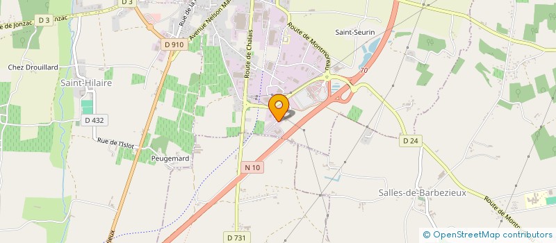 localisation de l'entreprise SCI PINIFOR  BARBEZIEUX-SAINT-HILAIRE