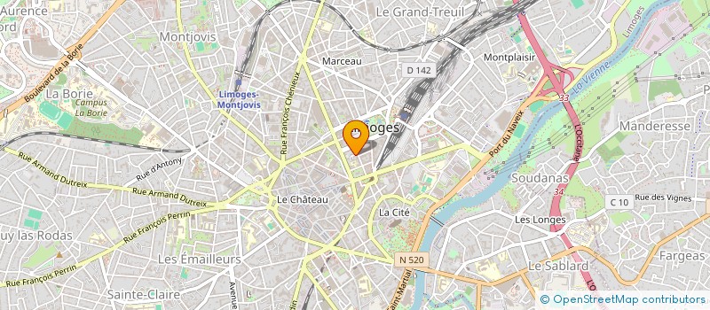 localisation de l'entreprise SCI PINPON à LIMOGES